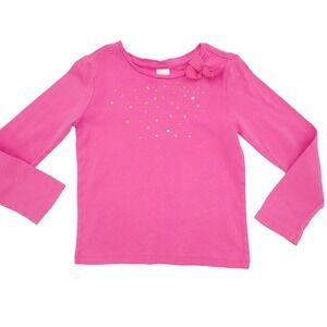 Gymboree Girls 2017 Pink Sequin Bow Long Sleeve Tee Shirt Size 7
